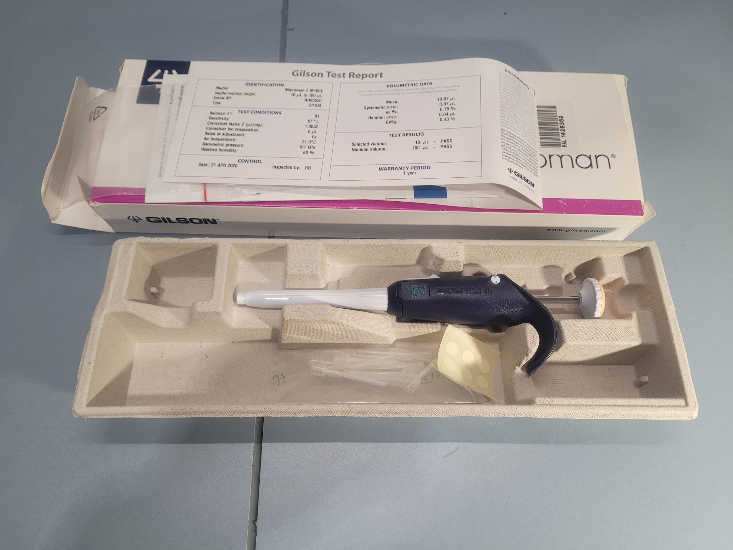 Gilson Microman E M100E pipette 10-100 µl