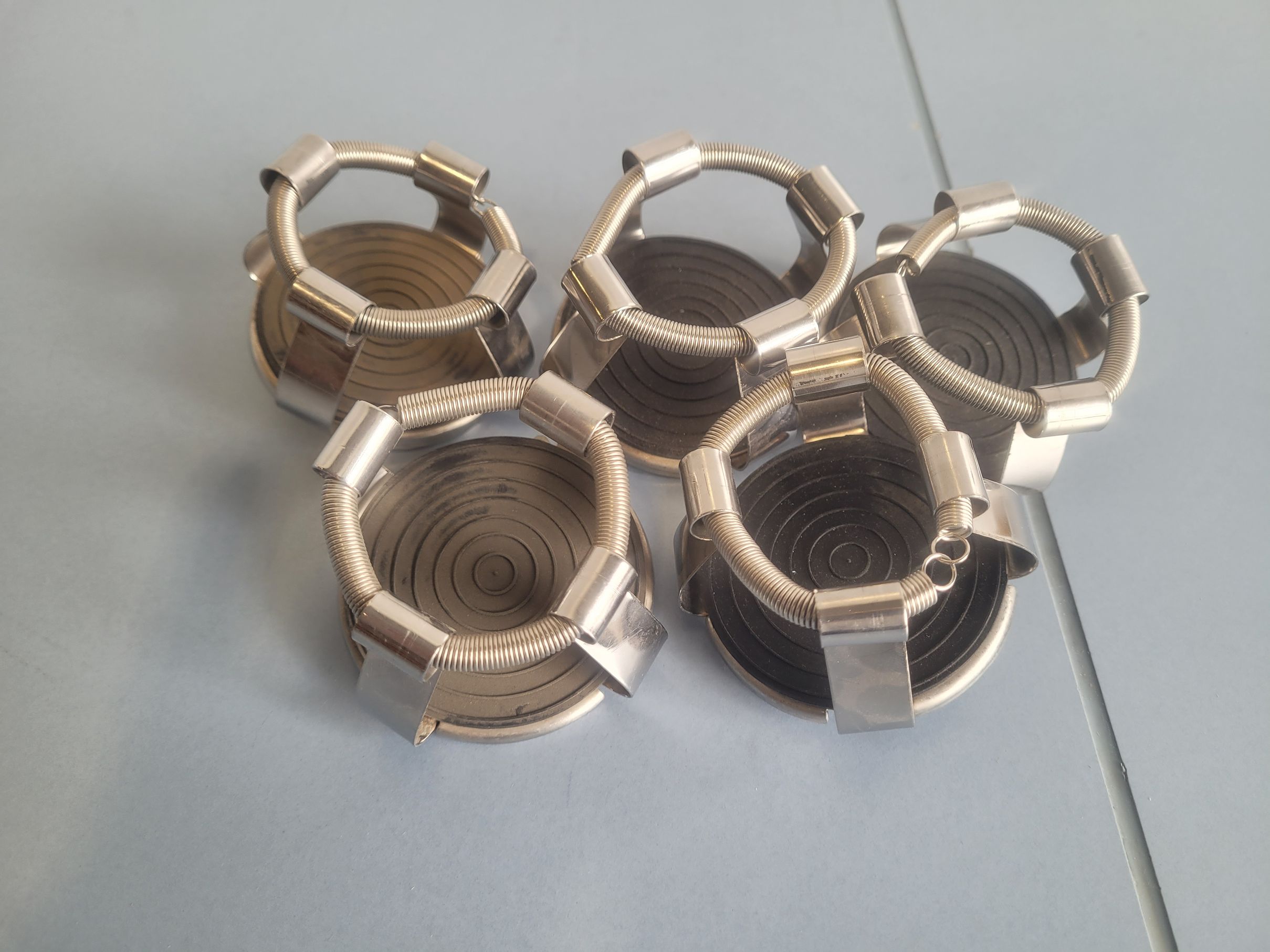 set of 5 stainless steel pliers / clamps for stirring platform - 100 ml bottle