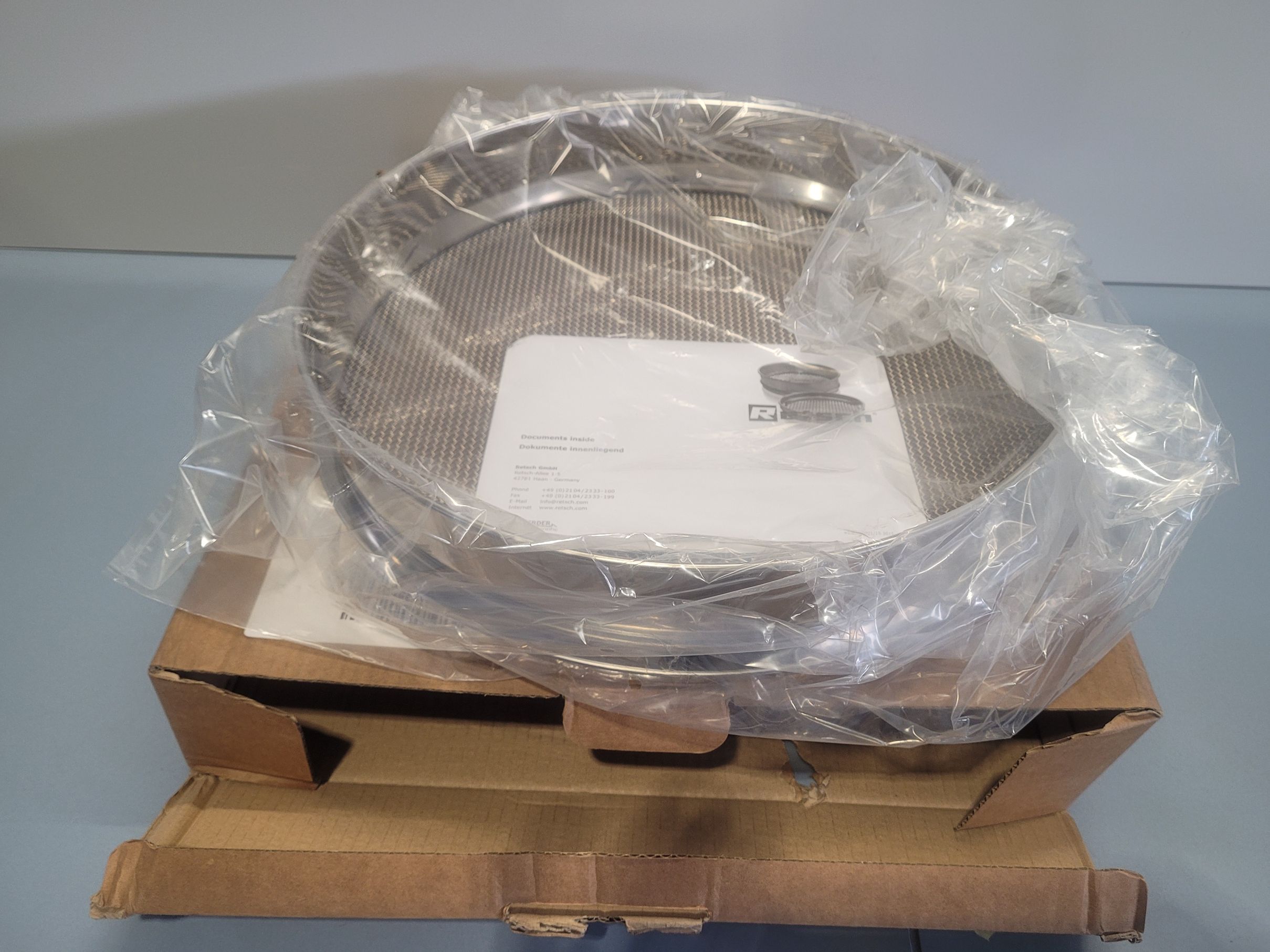 RETSCH stainless steel test sieve 400x65mm - 2.5mm