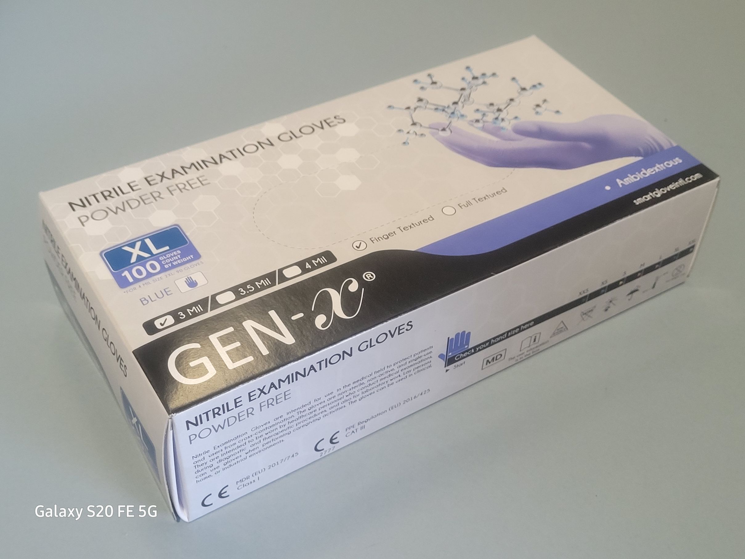Box of 100 Gloves size XL nitrile SMART GLOVE Gen-x