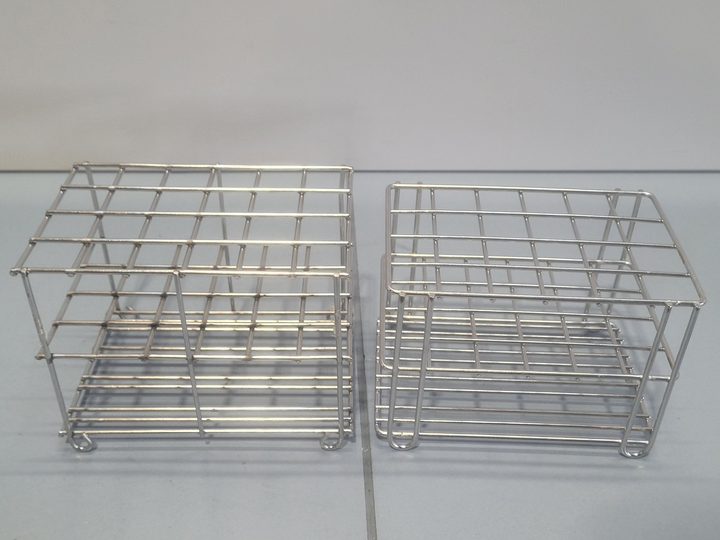 2 racks of 24 stainless steel test tubes D: 20/21mm