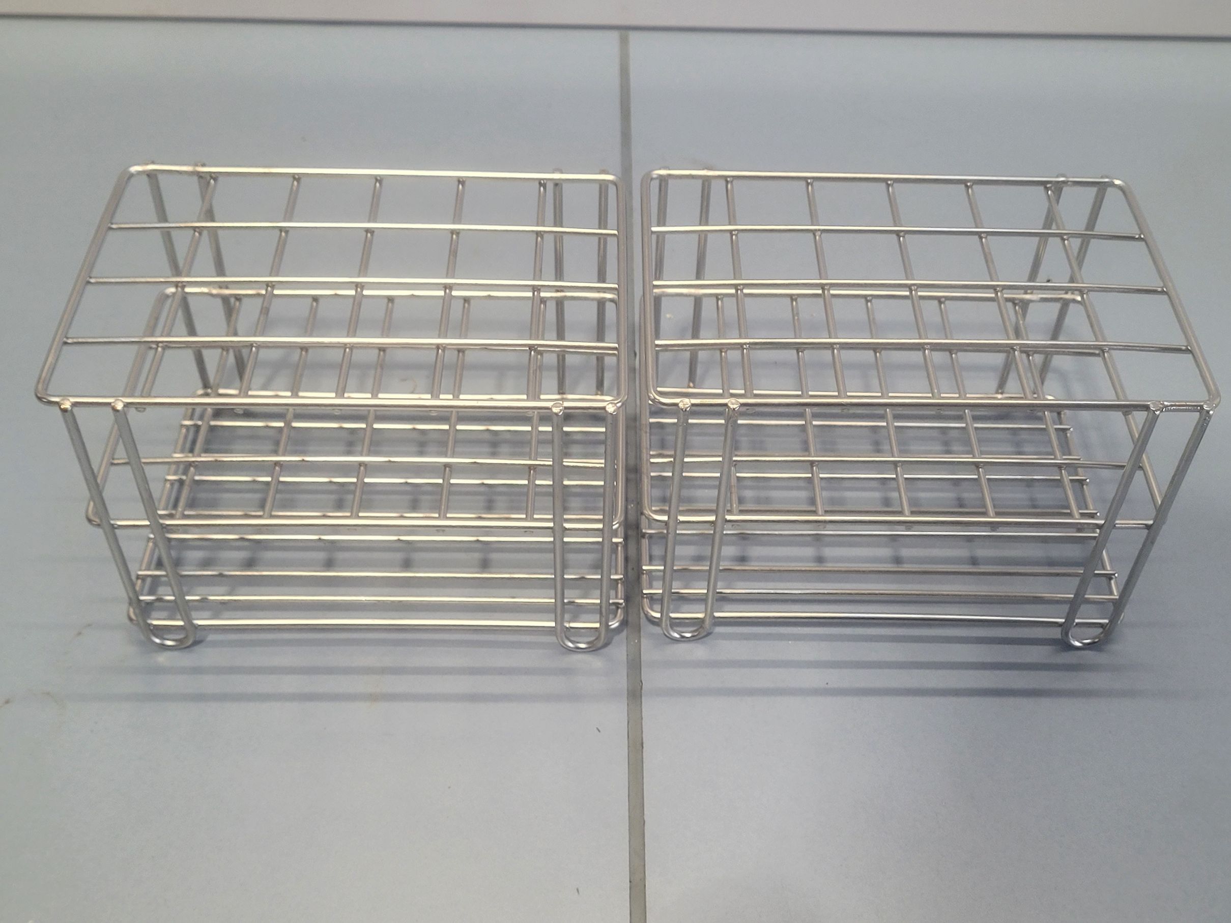 2 racks of 24 stainless steel test tubes D: 20/21mm