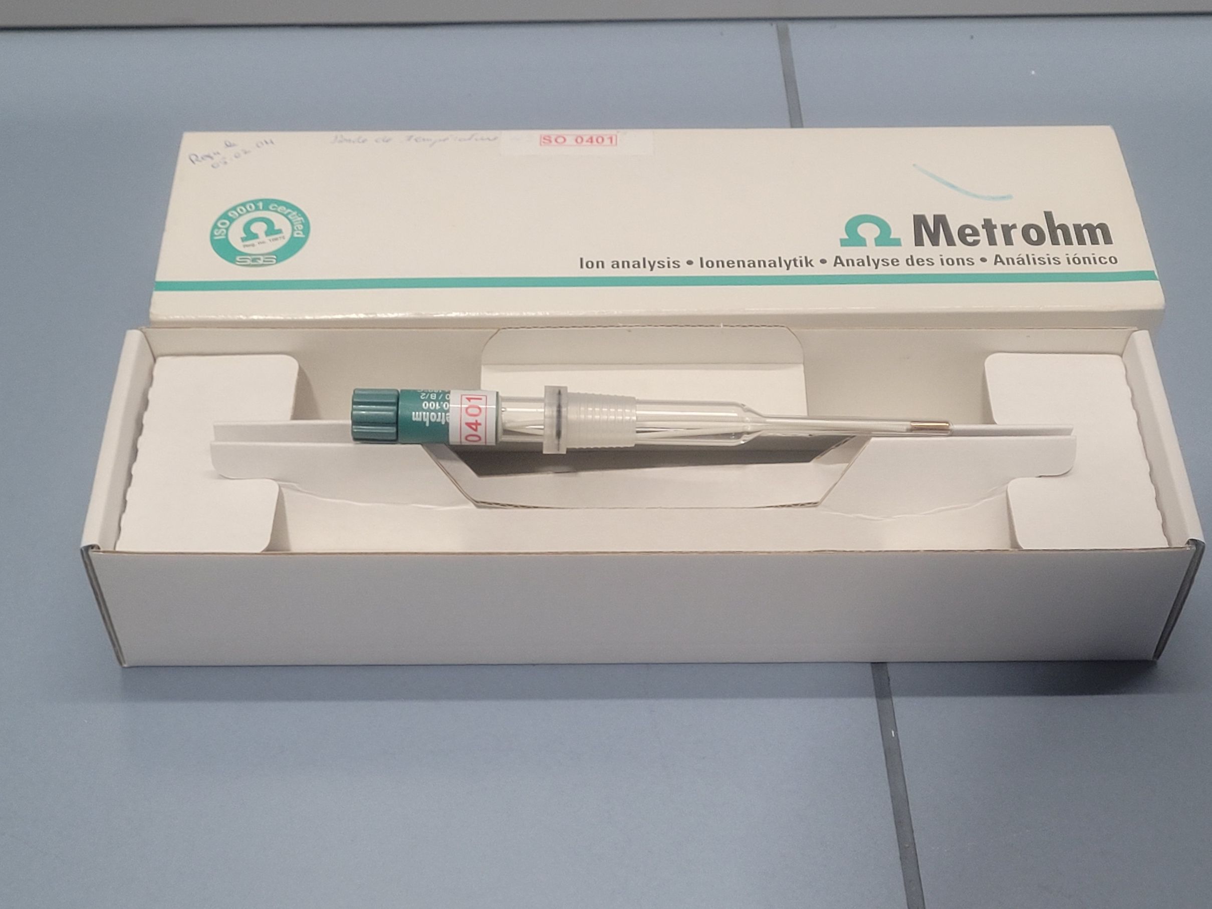 Temperature sensor / probe PT 1000 6.1110.100 METROHM