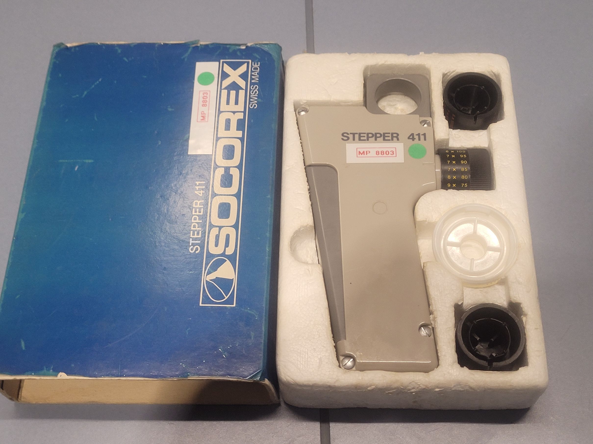 Adjustable repeater pipette SOCOREX Stepper 411