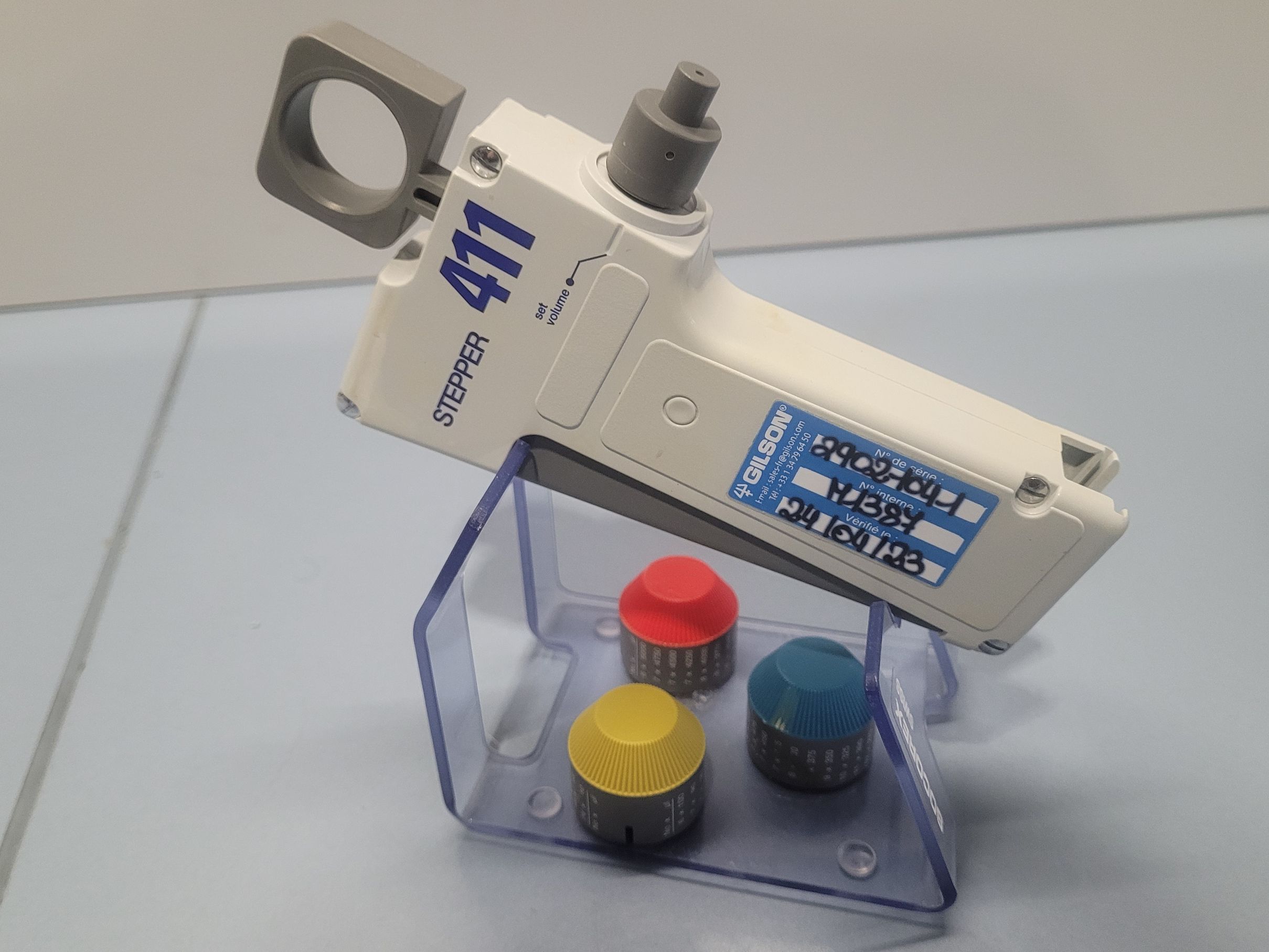 Adjustable repeater pipette SOCOREX Stepper 411