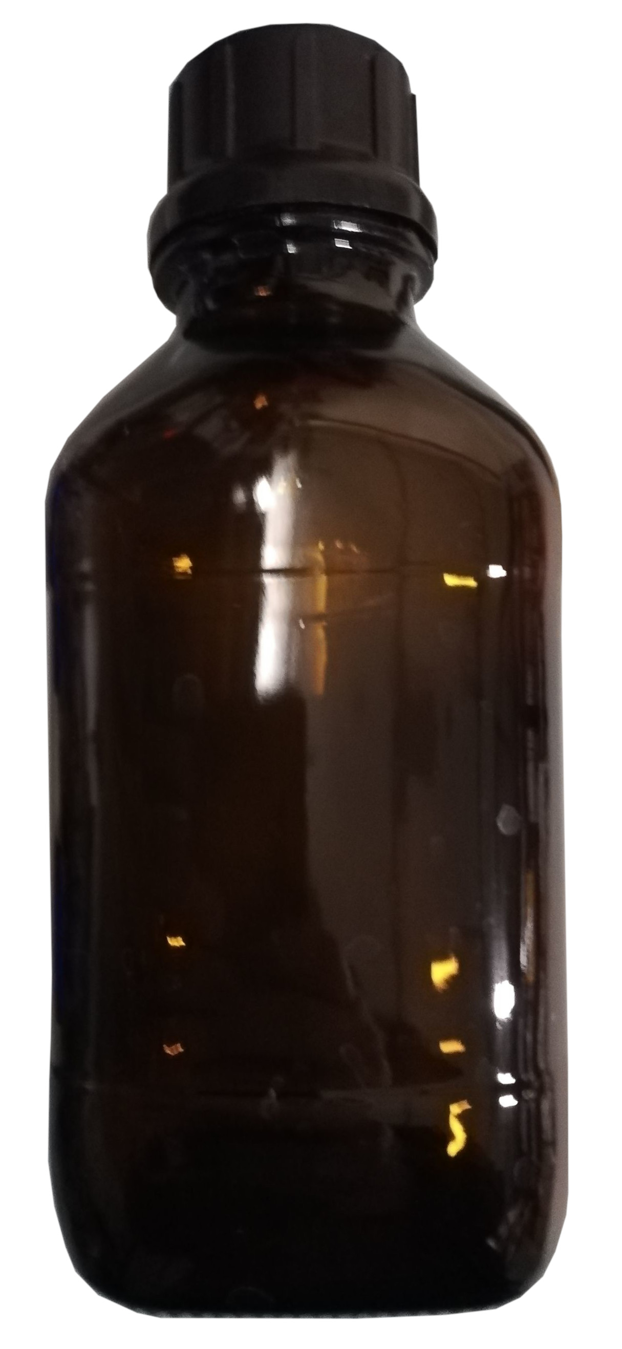 Square brown glass laboratory flask - 1000 ml