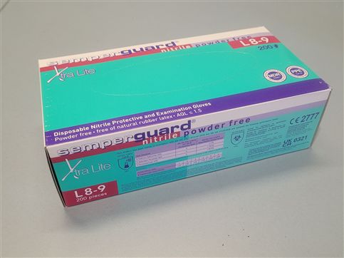 Box of 200 gloves size L 8-9 nitrile Semperguard Xtra Lite