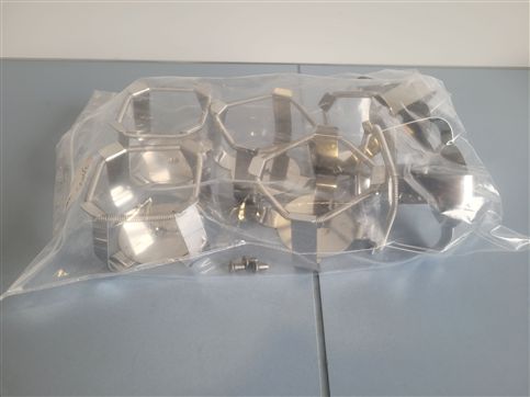 set of 6 stainless steel pliers / clamps for stirring platform - 300 ml Erlenmeyer
