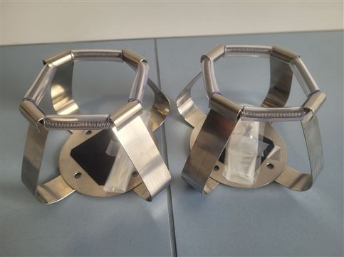 set of 2 stainless steel pliers / clamps for stirring platform - 2000 ml / 2 liter bottle