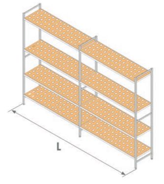 Shelf 4 Levels Ht 1750mm x D500mm CODIGEL