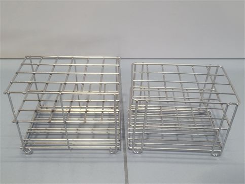 2 racks of 24 stainless steel test tubes D: 20/21mm