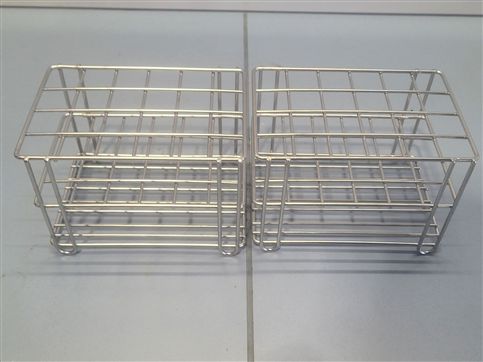 2 racks of 24 stainless steel test tubes D: 20/21mm