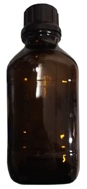 Square brown glass laboratory flask - 1000 ml